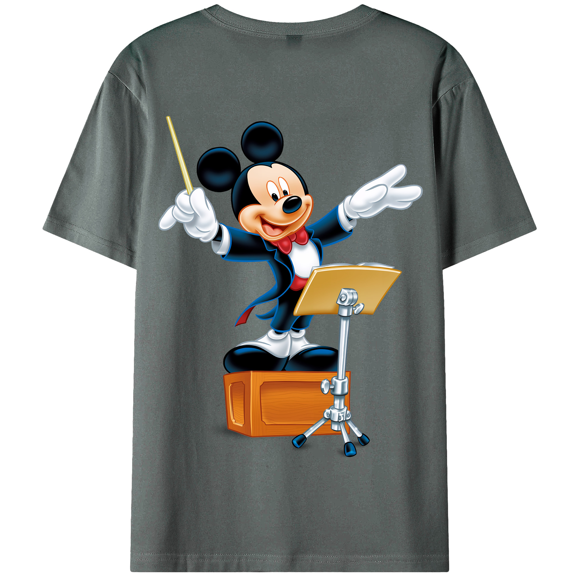 （画像用） ミッキーマウス Mickey Mouse 綿100％半袖Tシャツ（背面プリント）